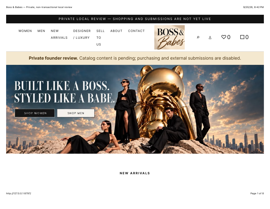 Boss & Babes saved local website review