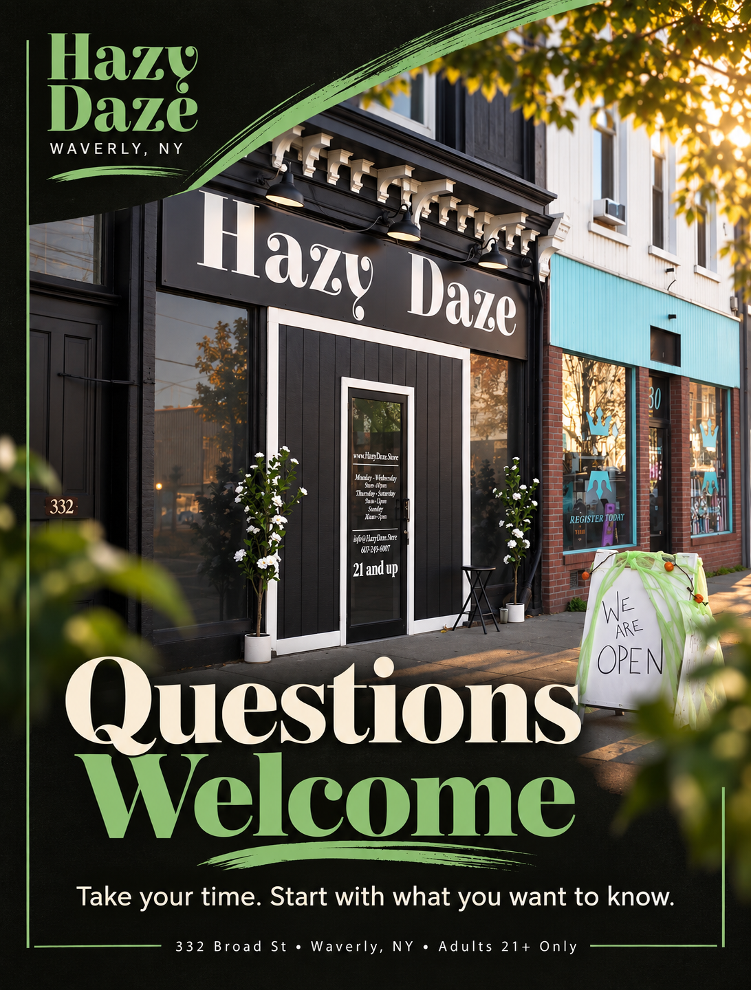 Hazy Daze Community-welcome social artwork · saved design