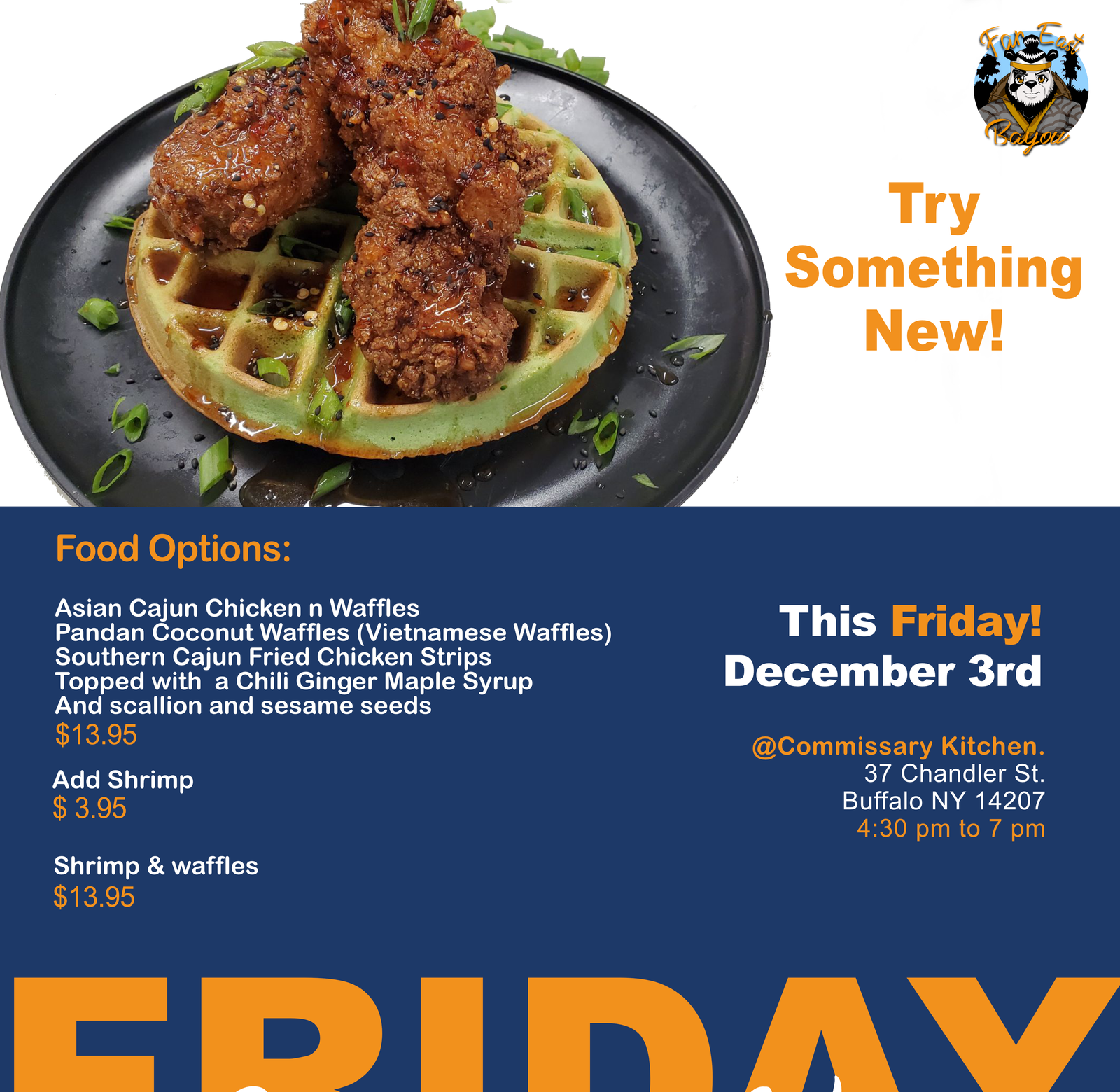 Branded Far East Bayou social campaign graphic.