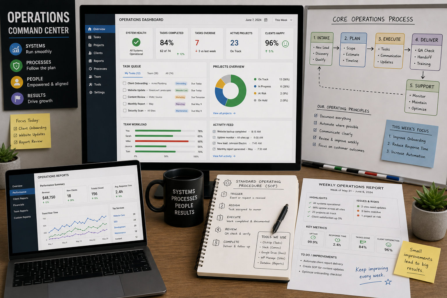 Q Design Studio operations and CRM systems planning