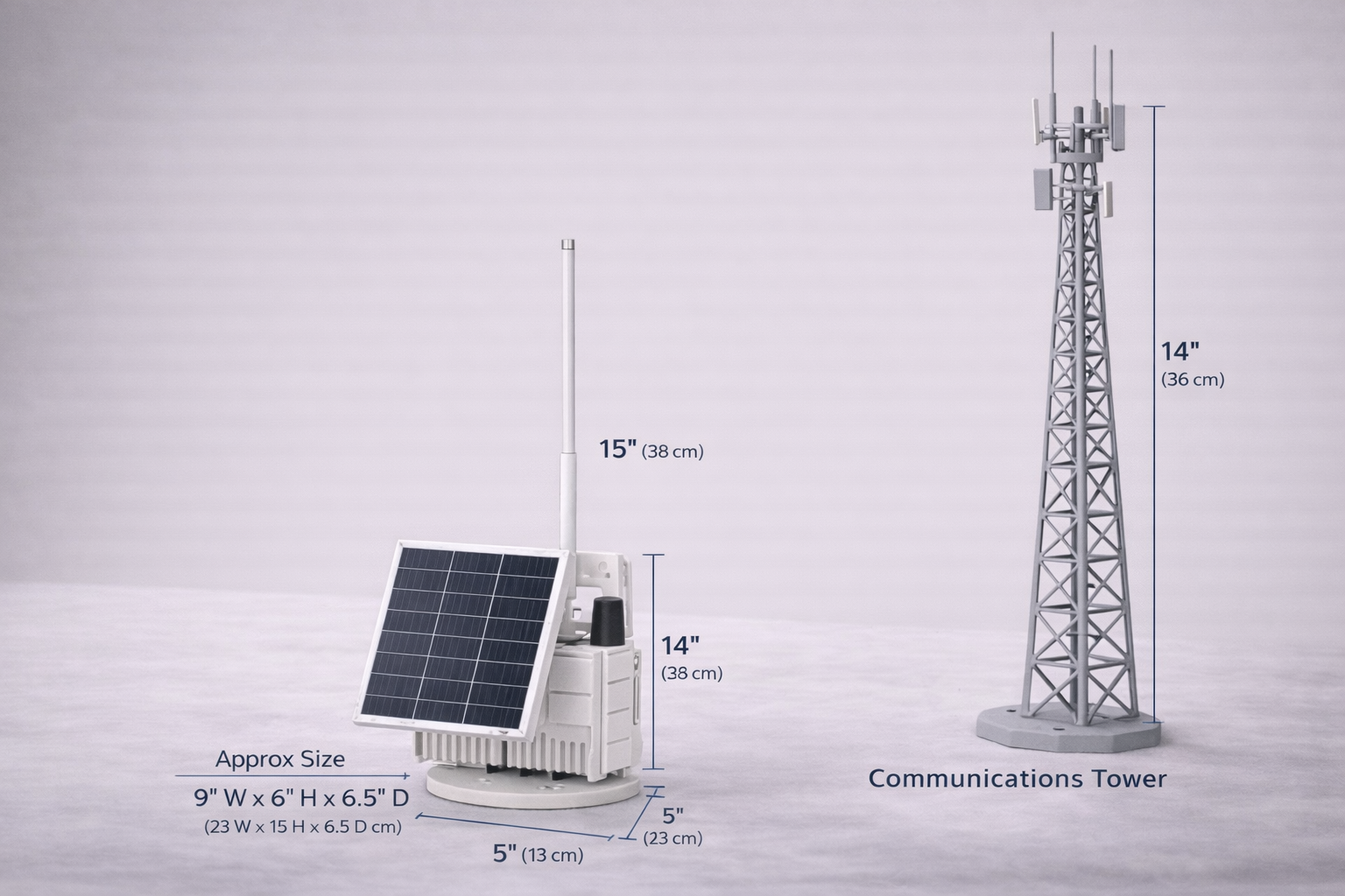 TIS3 solar gateway and communications tower display planning visual.