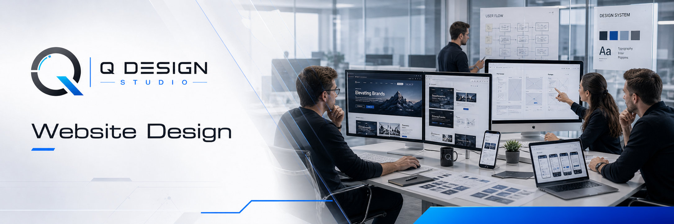 Q Design Studio website rebuild page structure